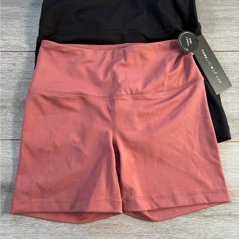 YOGALICIOUS LUX Hi-rise biker shorts 2-pack